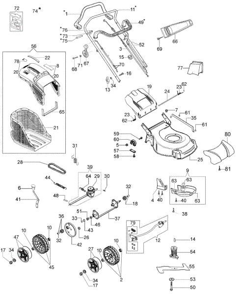 Despiece completo G 48 TBX COMFORT PLUS EURO 5 Cortacesped