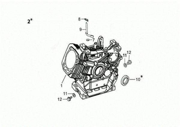 Carter motor WB 65 (K1100 H) Desbrozadora de ruedas