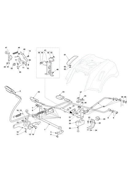 Pedal freno y palanca cambio OM 93/16 K Cat. 2021 Tractor