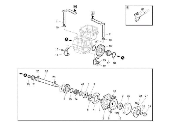 Engranaies (2/2) WB50 (K800H) Desbrozadora de ruedas