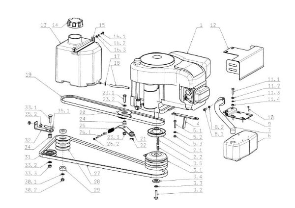 Motor FRONT CUT 106/17,5 H Cat.2006 Tractor