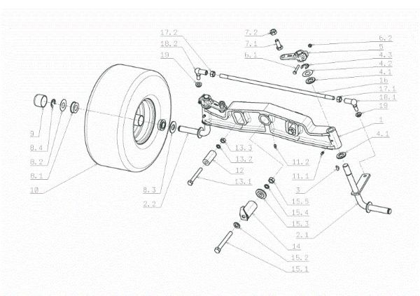 Eje posterior FRONT CUT 106/17,5 H Cat.2006 Tractor