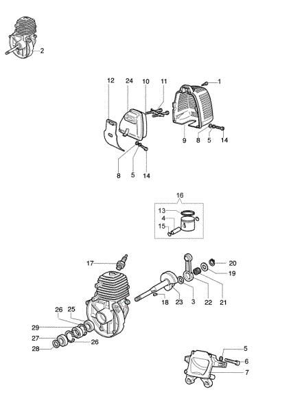Motor SPARTA 25 D Desbrozadora