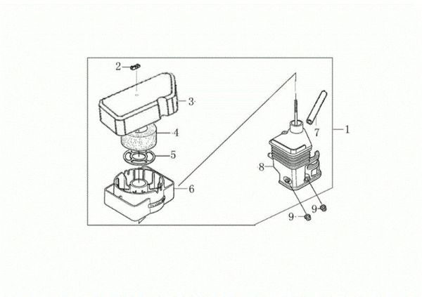 Filtro aire MOTORE K800 H (EURO 5) Motor K800H(EURO 5)