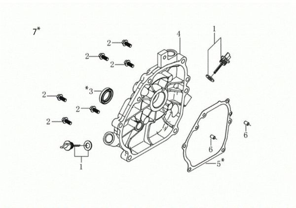 Tapa basamento MOTORE K900 H Motor